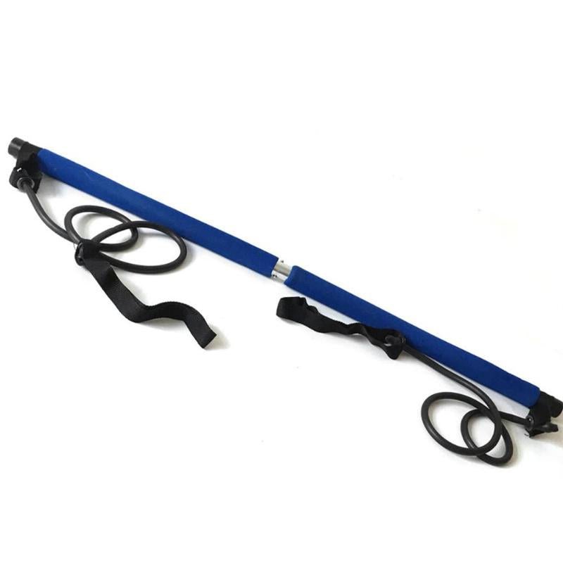 Premium Pilates Bar Kit with Resistance Bands – Portable Yoga & Chest Expansion Fitness Bar for Home Gym Full-Body Workouts (Blue) - Ironwearpro