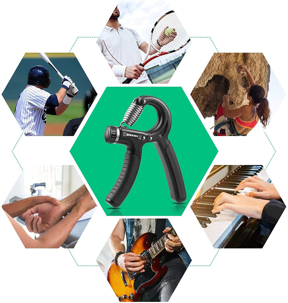 Adjustable Hand Grip Strengthener – Forearm & Wrist Exerciser with 22-132lbs (10-60kg) Adjustable Resistance for Athletes - Ironwearpro