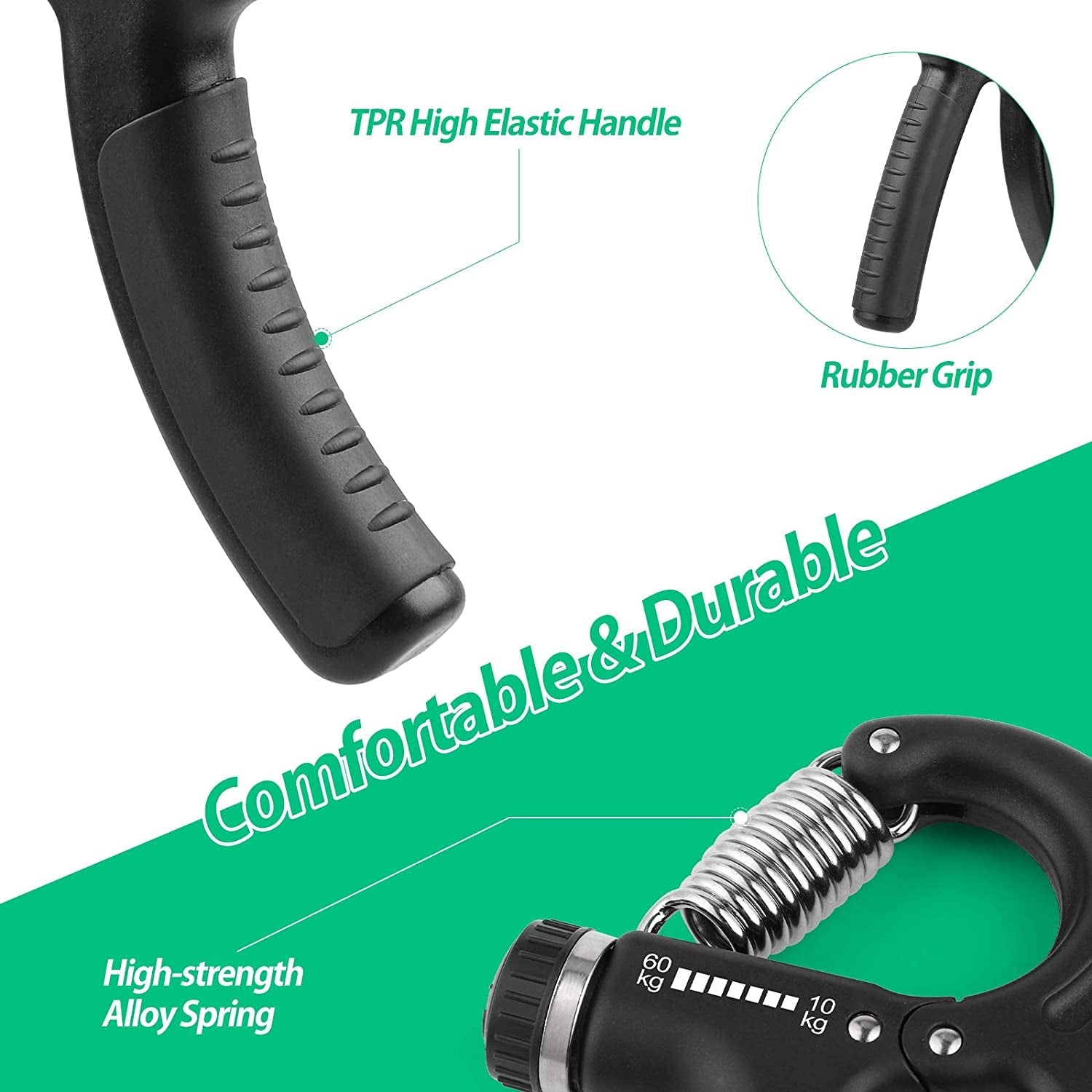 Adjustable Hand Grip Strengthener – Forearm & Wrist Exerciser with 22-132lbs (10-60kg) Adjustable Resistance for Athletes - Ironwearpro