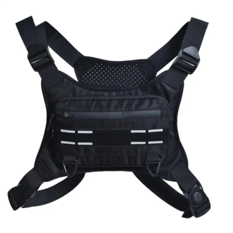 Adjustable Running Vest & Chest Pack – Reflective Sports Chest Bag with Phone Holder for Cycling, Training & Outdoor Fitness - Ironwearpro