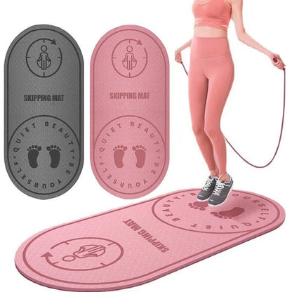 Anti-Noise Jump Rope & Yoga Mat – High-Density Shock Absorption TPE Exercise Pad for Home Gym & Quiet Workouts (8mm Thick) - Ironwearpro