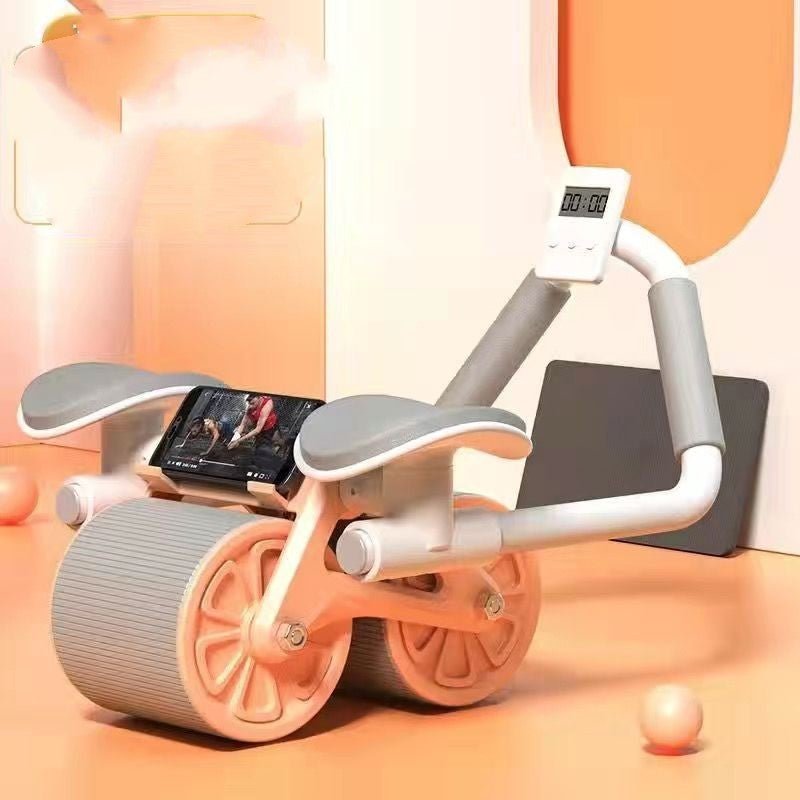 Automatic Rebound Ab Roller Wheel with Elbow Support – Multi-Color Core Workout Roller with Protective Knee Mat for Men & Women - Ironwearpro