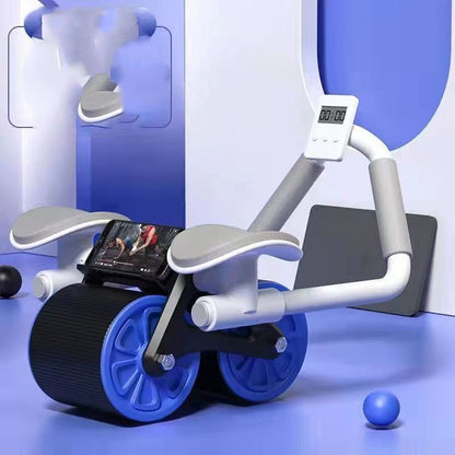 Automatic Rebound Ab Roller Wheel with Elbow Support – Multi-Color Core Workout Roller with Protective Knee Mat for Men & Women - Ironwearpro
