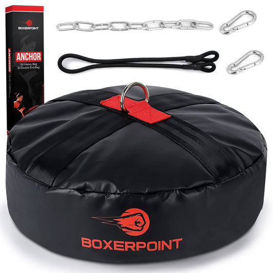 Double End Bag Anchor - Skidproof Heavy-Duty Floor Anchor for Boxing Bags - PVC Double Punching Bag Stand Weight Gym Equipment Boxing Accessories - Ironwearpro