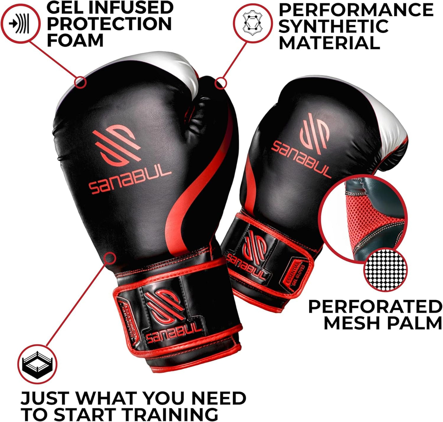 Essential Gel Boxing Gloves – Premium Impact-Absorbing Punching Gloves for Men, Women & Youth (Muay Thai, MMA & Heavy Bag Training - Ironwearpro