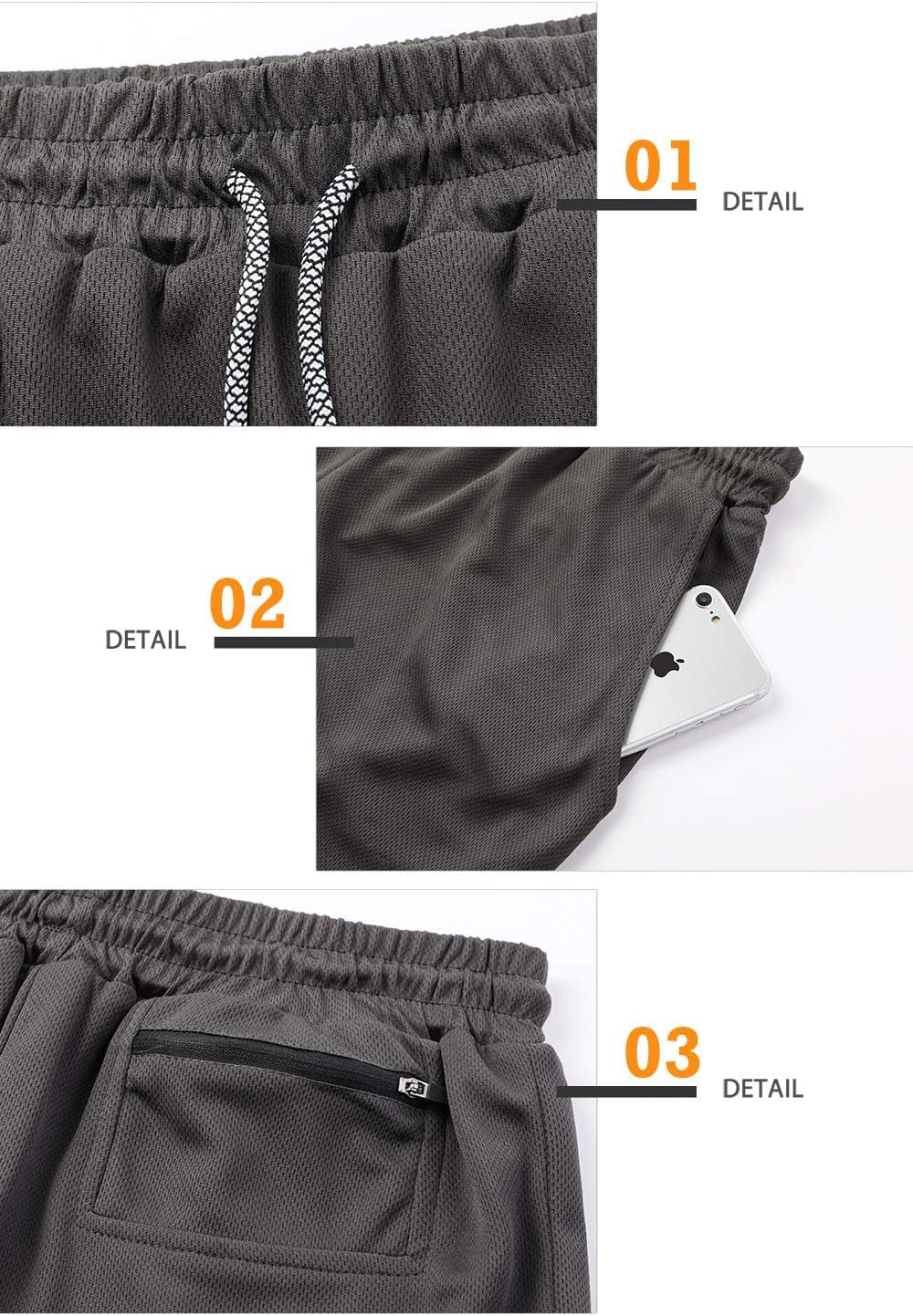 Men's 2-in-1 Running Workout Shorts – 7" Athletic Gym Shorts with Compression Liner & Phone Pocket - Ironwearpro