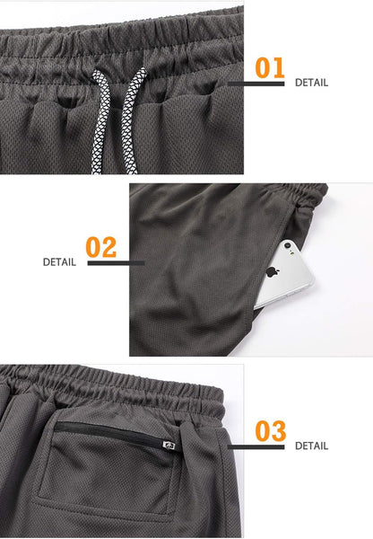 Men's 2-in-1 Running Workout Shorts – 7" Athletic Gym Shorts with Compression Liner & Phone Pocket - Ironwearpro