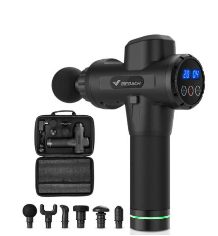 Merach Rechargeable Muscle Massage Gun with 20 Speeds - Ironwearpro