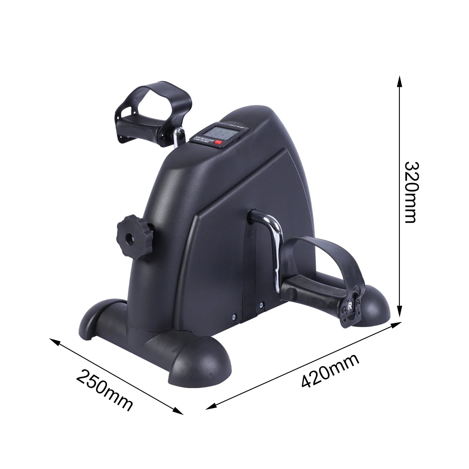 Mini Desk Bike Pedal Exerciser – Portable Under-Desk Exercise Bike with LCD Display for Legs, Arms & Physical Therapy - Ironwearpro