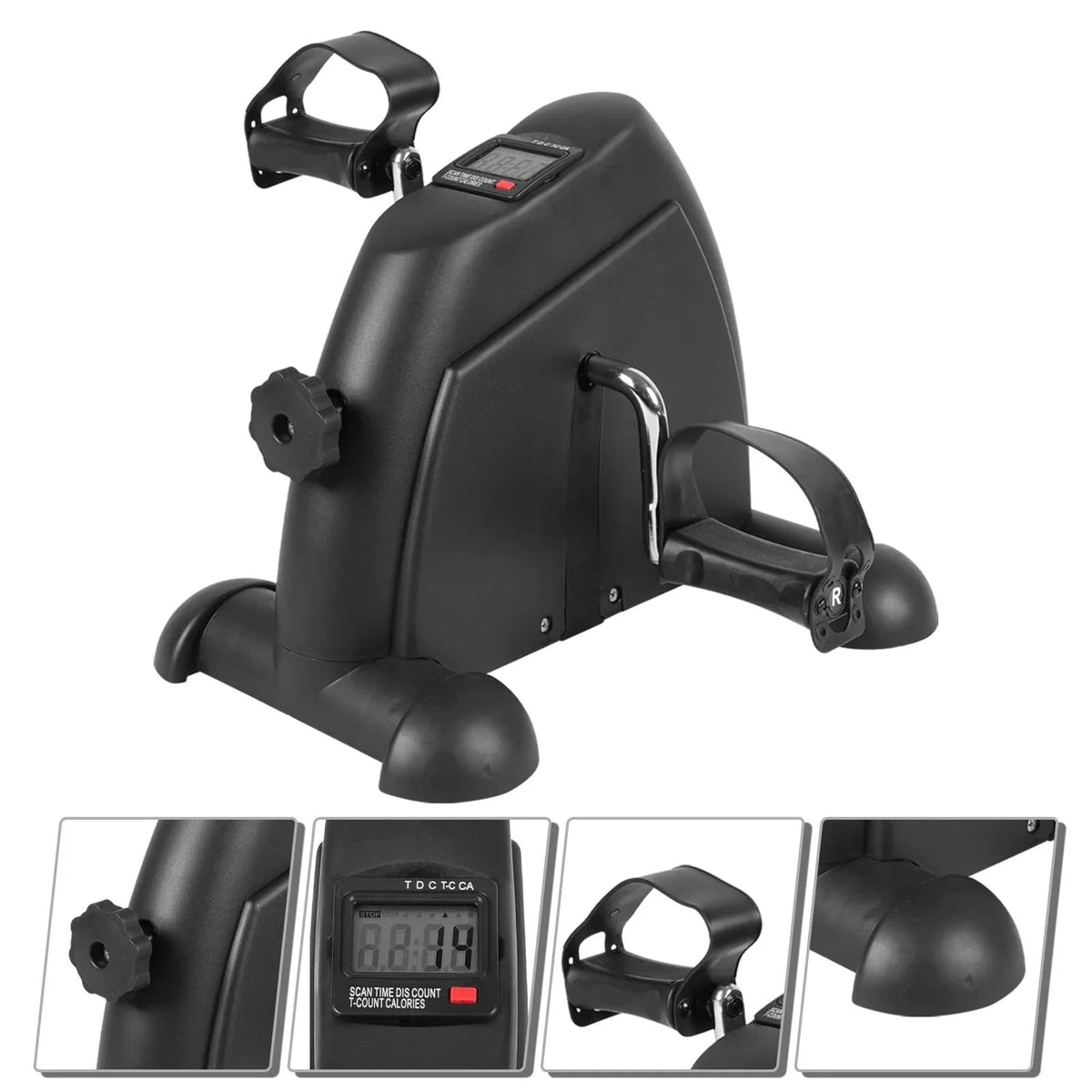 Mini Desk Bike Pedal Exerciser – Portable Under-Desk Exercise Bike with LCD Display for Legs, Arms & Physical Therapy - Ironwearpro