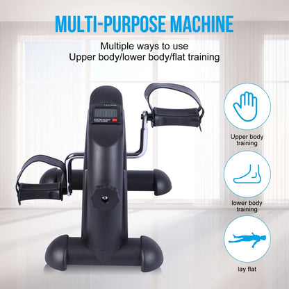Mini Desk Bike Pedal Exerciser – Portable Under-Desk Exercise Bike with LCD Display for Legs, Arms & Physical Therapy - Ironwearpro