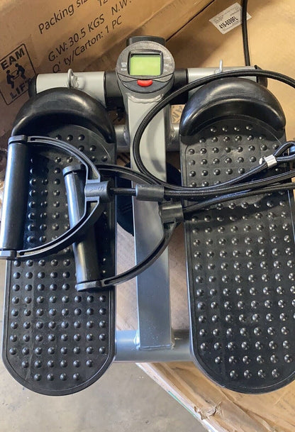 Premium Mini Stepper Machine with Resistance Bands – Compact Home Cardio Workout Station with LCD Digital Monitor - Ironwearpro