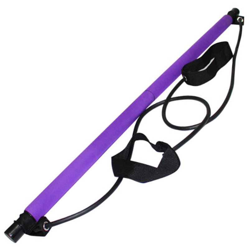 Premium Pilates Bar Kit with Resistance Bands – Portable Yoga & Chest Expansion Fitness Bar for Home Gym Full-Body Workouts (Blue) - Ironwearpro