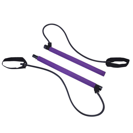 Premium Pilates Bar Kit with Resistance Bands – Portable Yoga & Chest Expansion Fitness Bar for Home Gym Full-Body Workouts (Blue) - Ironwearpro