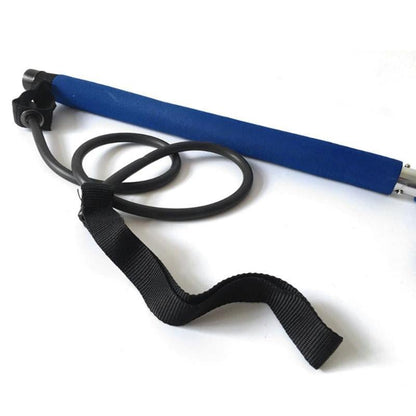 Premium Pilates Bar Kit with Resistance Bands – Portable Yoga & Chest Expansion Fitness Bar for Home Gym Full-Body Workouts (Blue) - Ironwearpro
