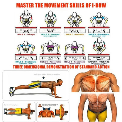 Premium Portable Push-Up Board Set – Foldable Color-Coded Fitness Strength Training System with Comfort Handles - Ironwearpro