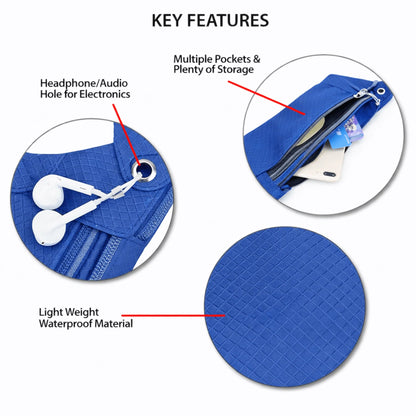 Premium Waterproof Running Waist Pack – Adjustable Sports Fanny Pack with Headphone Jack for Jogging, Hiking & Travel - Ironwearpro