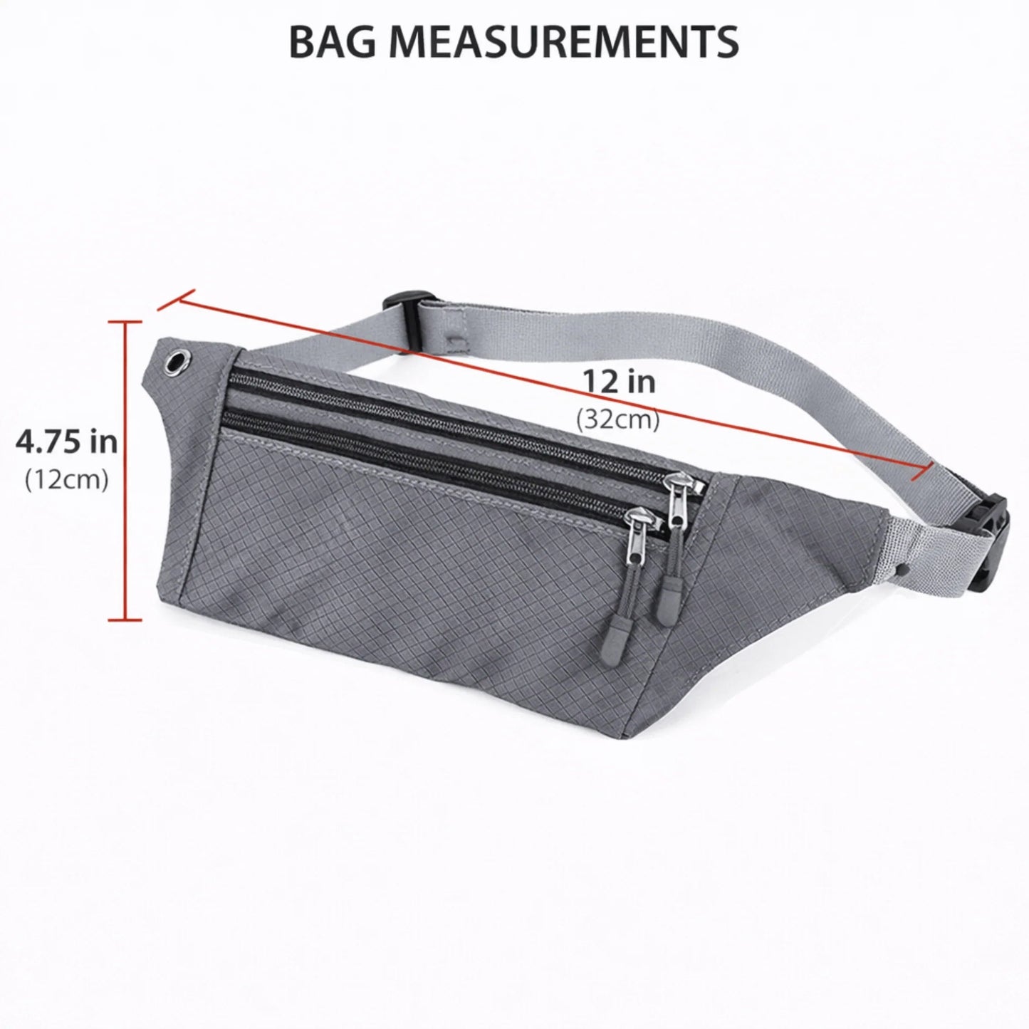 Premium Waterproof Running Waist Pack – Adjustable Sports Fanny Pack with Headphone Jack for Jogging, Hiking & Travel - Ironwearpro