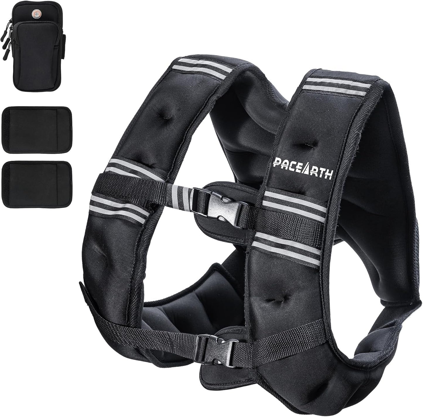Premium Weighted Vest with Reflective Stripes – Odor-Resistant Lycra Weight Vest for Strength Training, Running & Fitness Workout - Ironwearpro