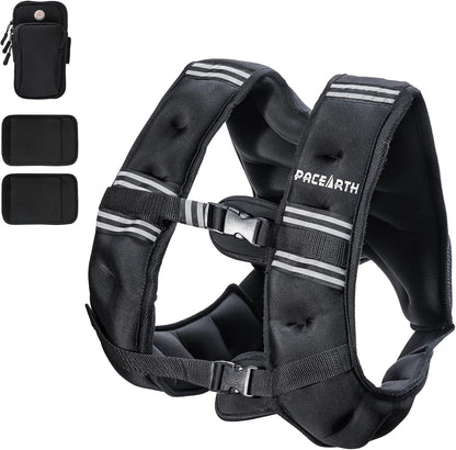 Premium Weighted Vest with Reflective Stripes – Odor-Resistant Lycra Weight Vest for Strength Training, Running & Fitness Workout - Ironwearpro