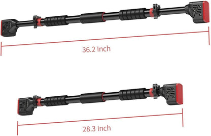 Screwless No-Drill Pull-Up Bar for Doorway – Heavy Duty Press-Fit Chin-Up Bar for Home Gym (Adjustable 28"-36") - Ironwearpro