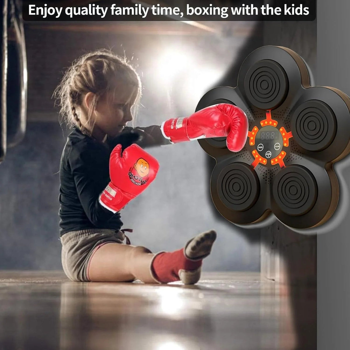 Smart Music Boxing Machine – Electronic Wall-Mounted Boxing Training Equipment with Boxing Gloves for Home Workouts & Agility - Ironwearpro
