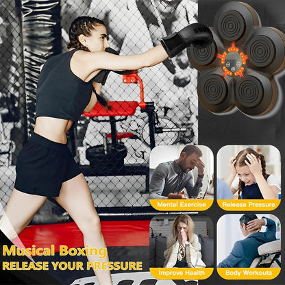 Smart Music Boxing Machine – Electronic Wall-Mounted Boxing Training Equipment with Boxing Gloves for Home Workouts & Agility - Ironwearpro