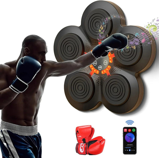 Smart Music Boxing Machine – Electronic Wall-Mounted Boxing Training Equipment with Boxing Gloves for Home Workouts & Agility - Ironwearpro