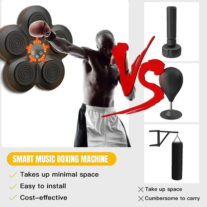 Smart Music Boxing Machine – Electronic Wall-Mounted Boxing Training Equipment with Boxing Gloves for Home Workouts & Agility - Ironwearpro