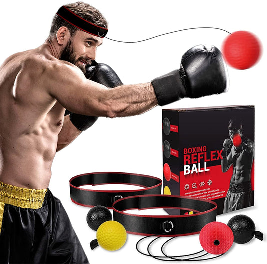 Smart Reflex Boxing Ball Set with App Support – Headband Punch Ball for Agility, Hand-Eye Coordination & Family Fun (2-Player Pack) - Ironwearpro