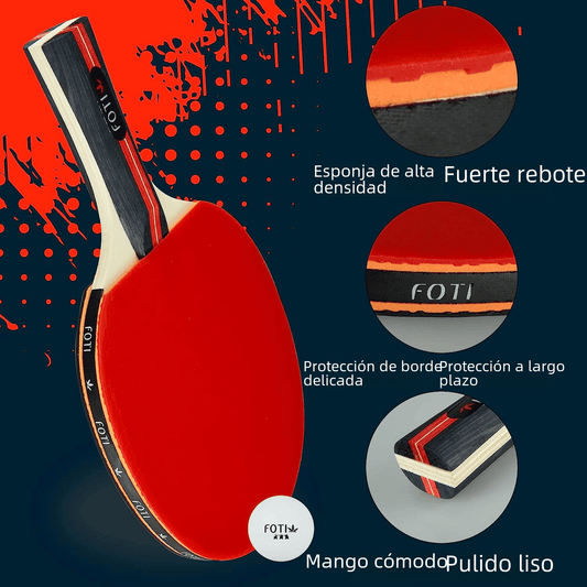 Table Tennis Racket Set with Balls and Adjustable Net - Ironwearpro