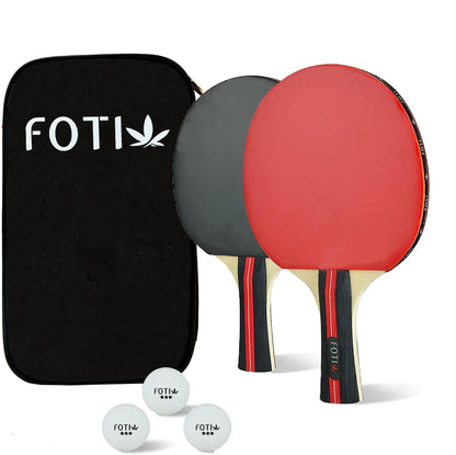 Table Tennis Racket Set with Balls and Adjustable Net - Ironwearpro