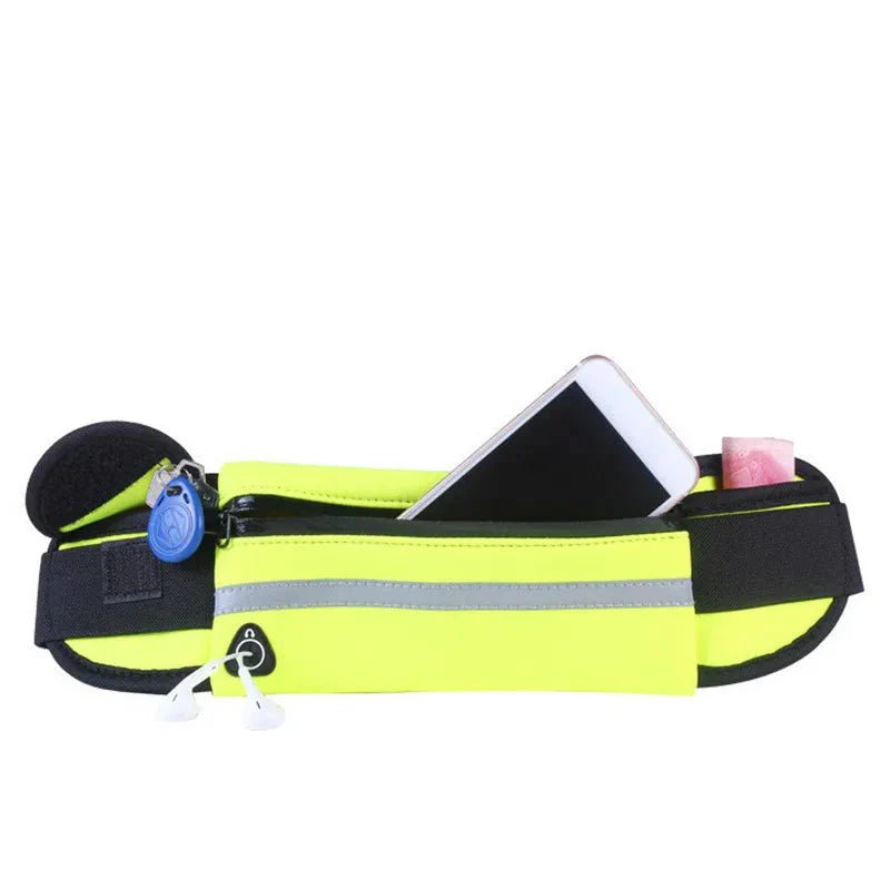 Waterproof Hydration Running Belt – Unisex Multi-Functional Cycling & Marathon Waist Bag with Water Bottle Holder - Ironwearpro