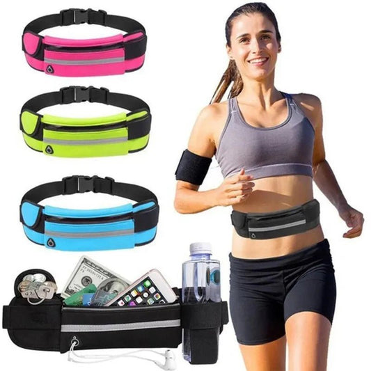 Waterproof Hydration Running Belt – Unisex Multi-Functional Cycling & Marathon Waist Bag with Water Bottle Holder - Ironwearpro